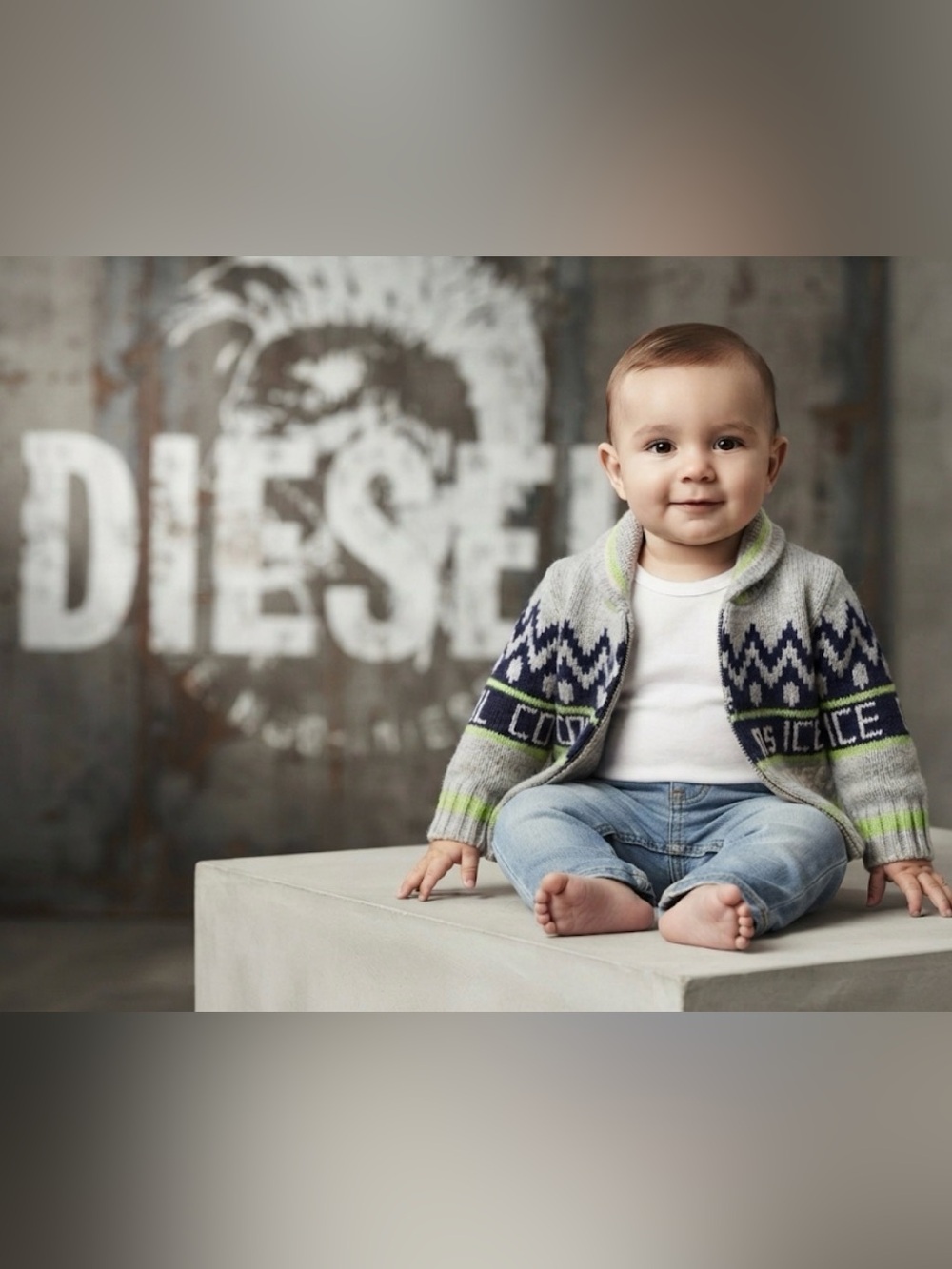 Authentic Diesel baby boy designer sweater 6 months
